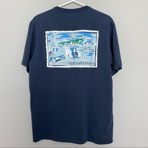 Mens Vineyard Vines Navy Short-Sleeve Pocket T-shirt Size Medium